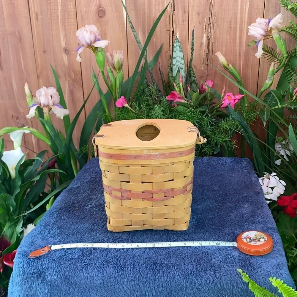 Square tissue holder container by Carnation Baskets